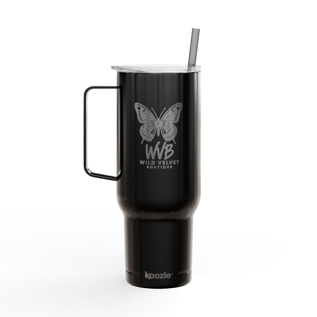 40oz Engraved Tumbler with Lid – Butterfly 'Wildflower' Design, Insulated Travel Cup