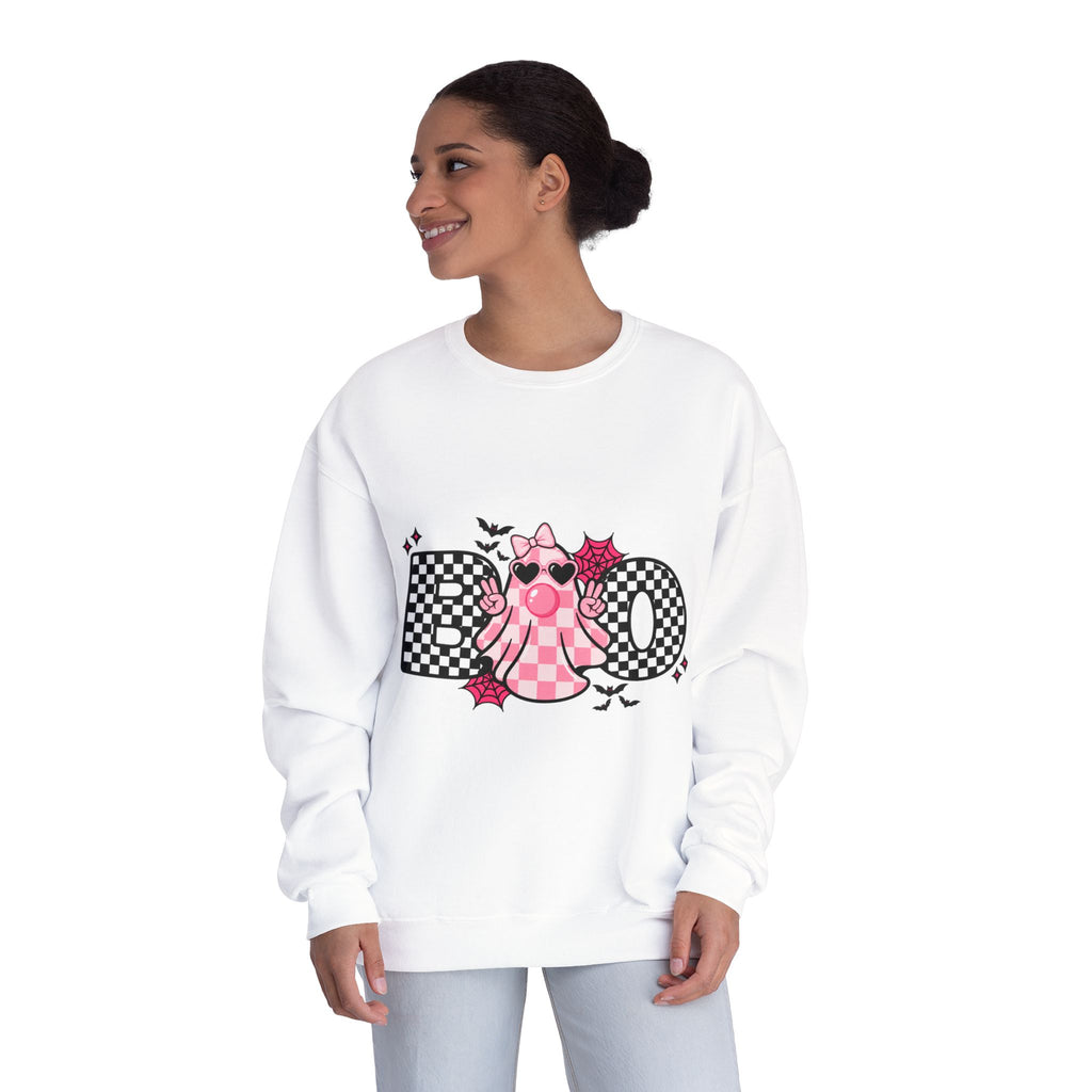 Koo Checkerboard Cat Crewneck Sweatshirt