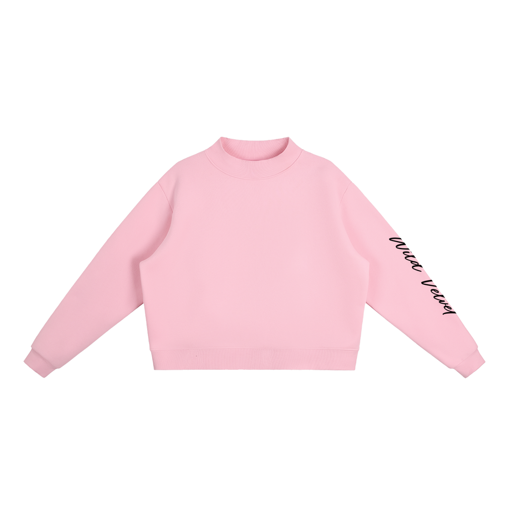 Essential Fleece Mock-Neck Crew Sweatshirt