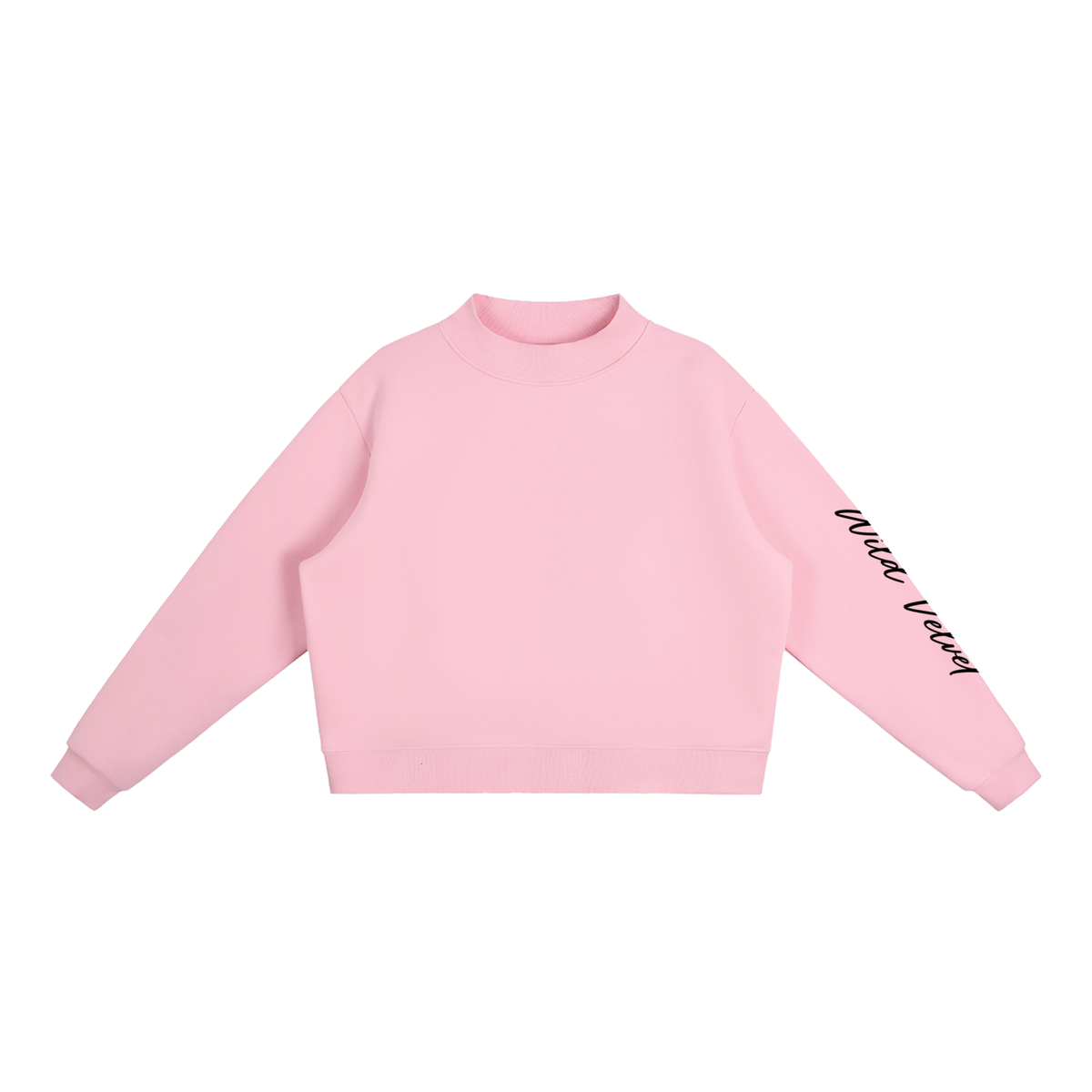 Essential Fleece Mock-Neck Crew Sweatshirt