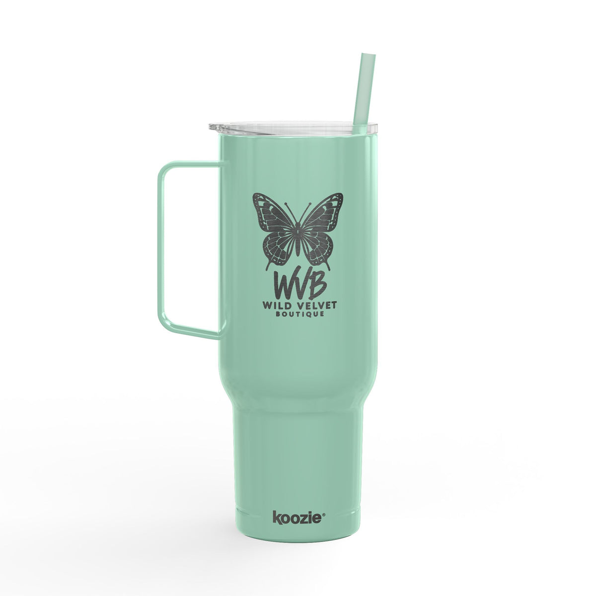 40oz Engraved Tumbler with Lid – Butterfly 'Wildflower' Design, Insulated Travel Cup