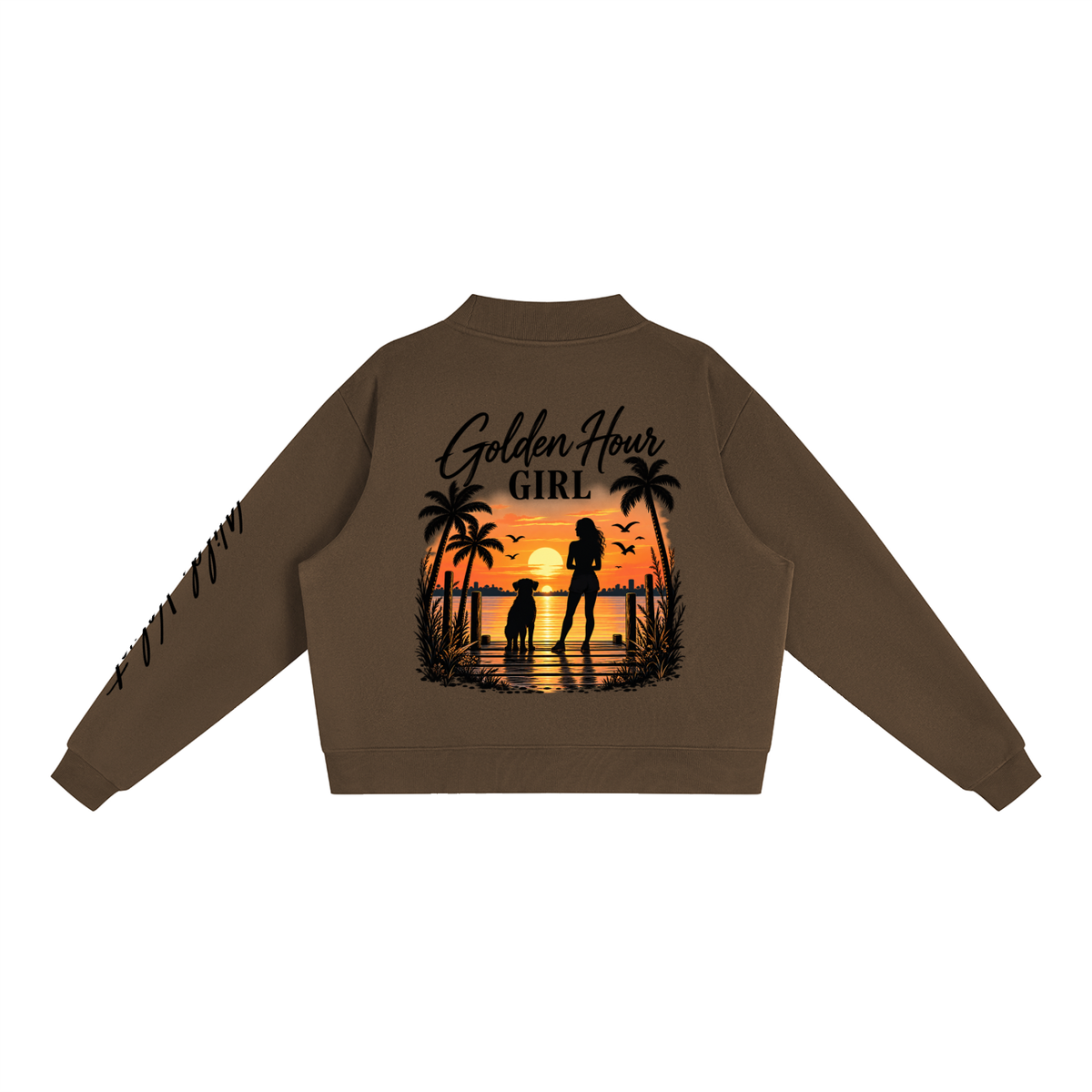 Essential Fleece Mock-Neck Crew Sweatshirt