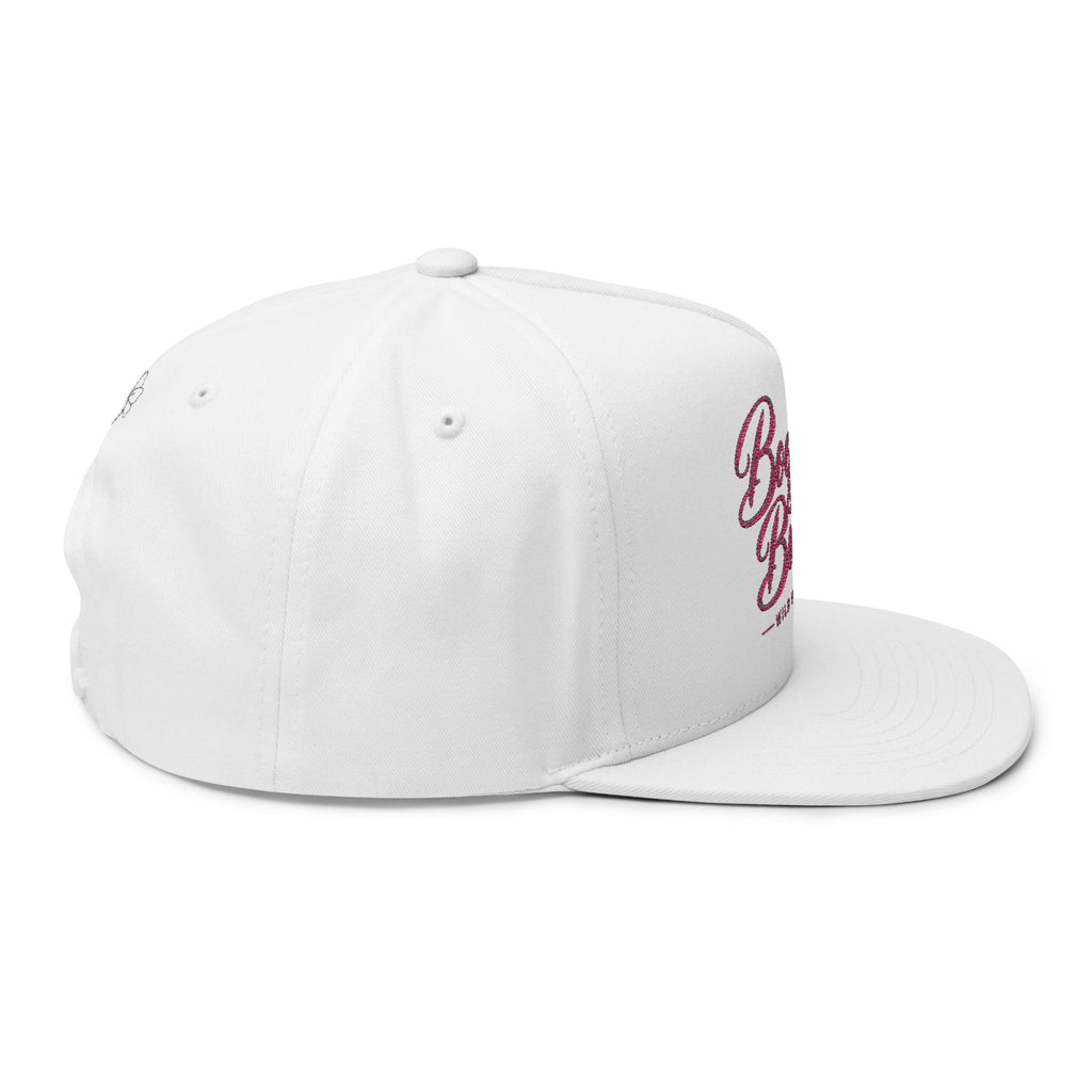 Booked & Busy Embroidered Flat Bill Cap