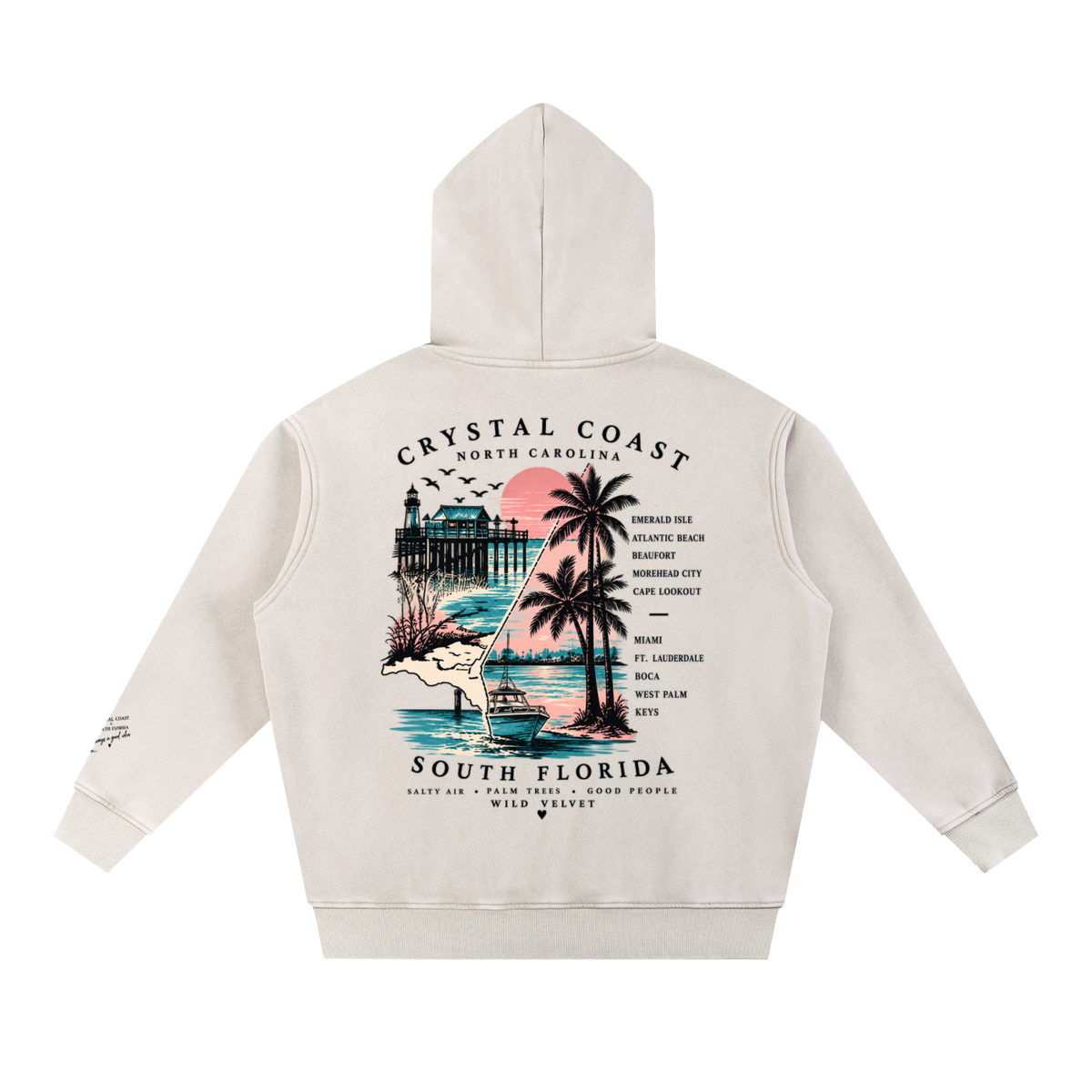 Snow Wash Fleece Oversize Hoodie