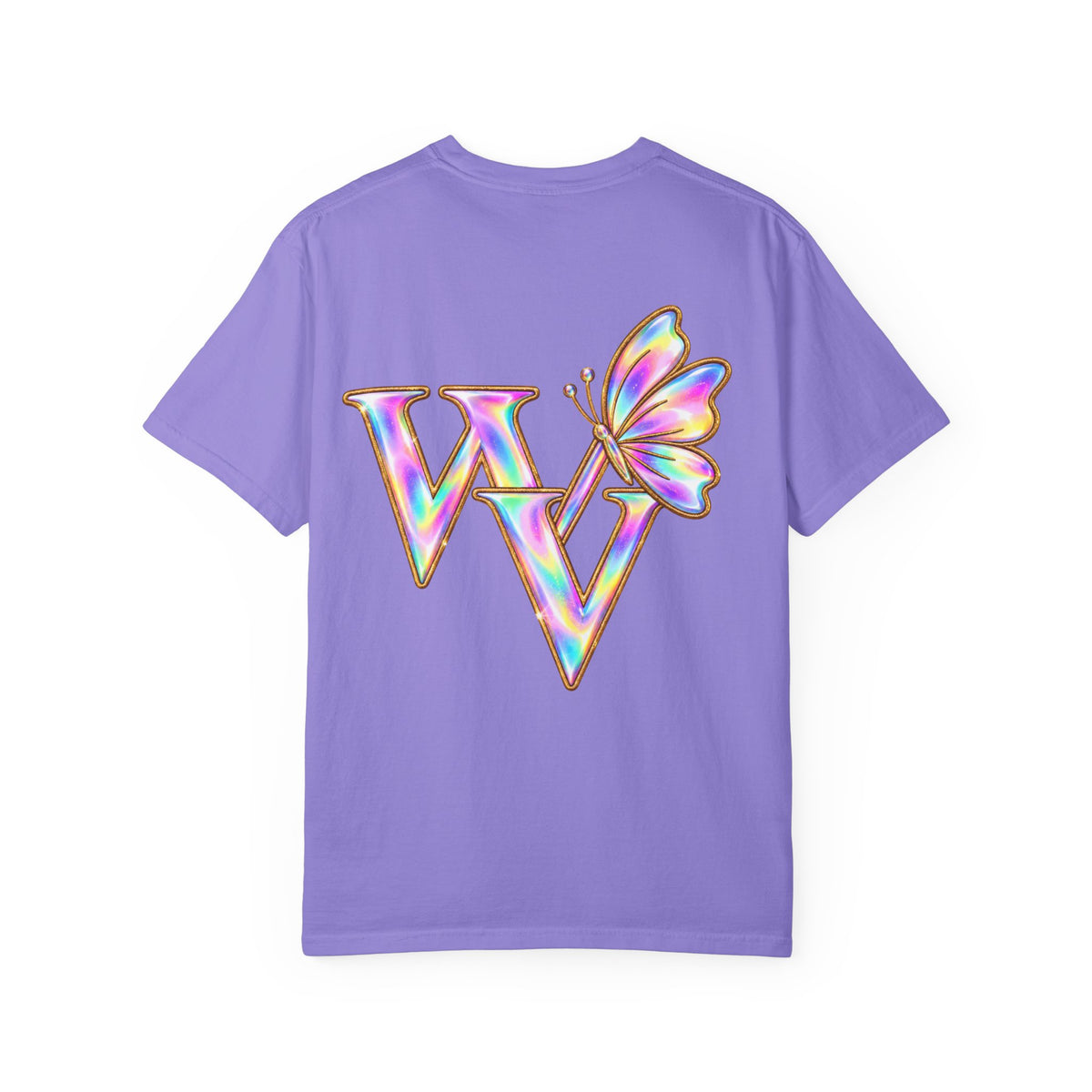 Holographic Ghost Tee — Cute Iridescent Ghost with Bow T-Shirt