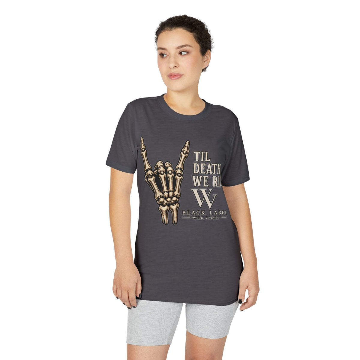 T-Shirt — "'Til Death We Ride" Skeleton Hand Biker Tee