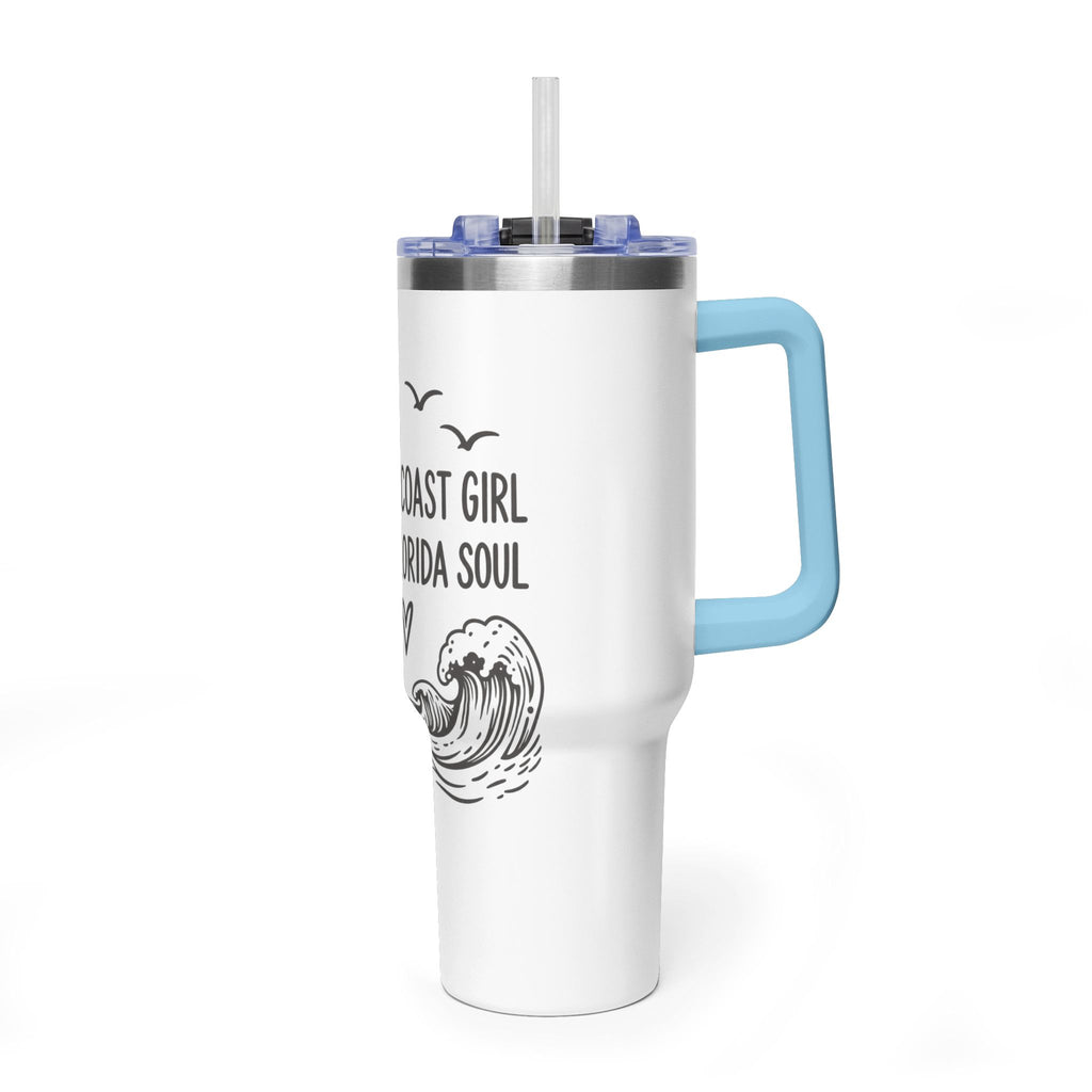 40oz Tumbler - Crystal Coast Girl South Florida Soul Vacuum Insulated Travel Mug
