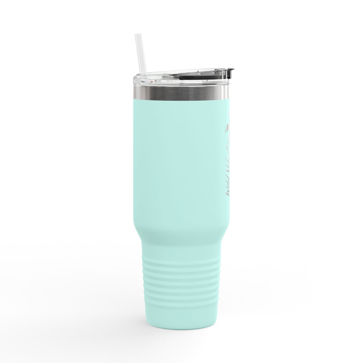 40oz Insulated Travel Mug — 'Wild Vibes' Palm Tree Design