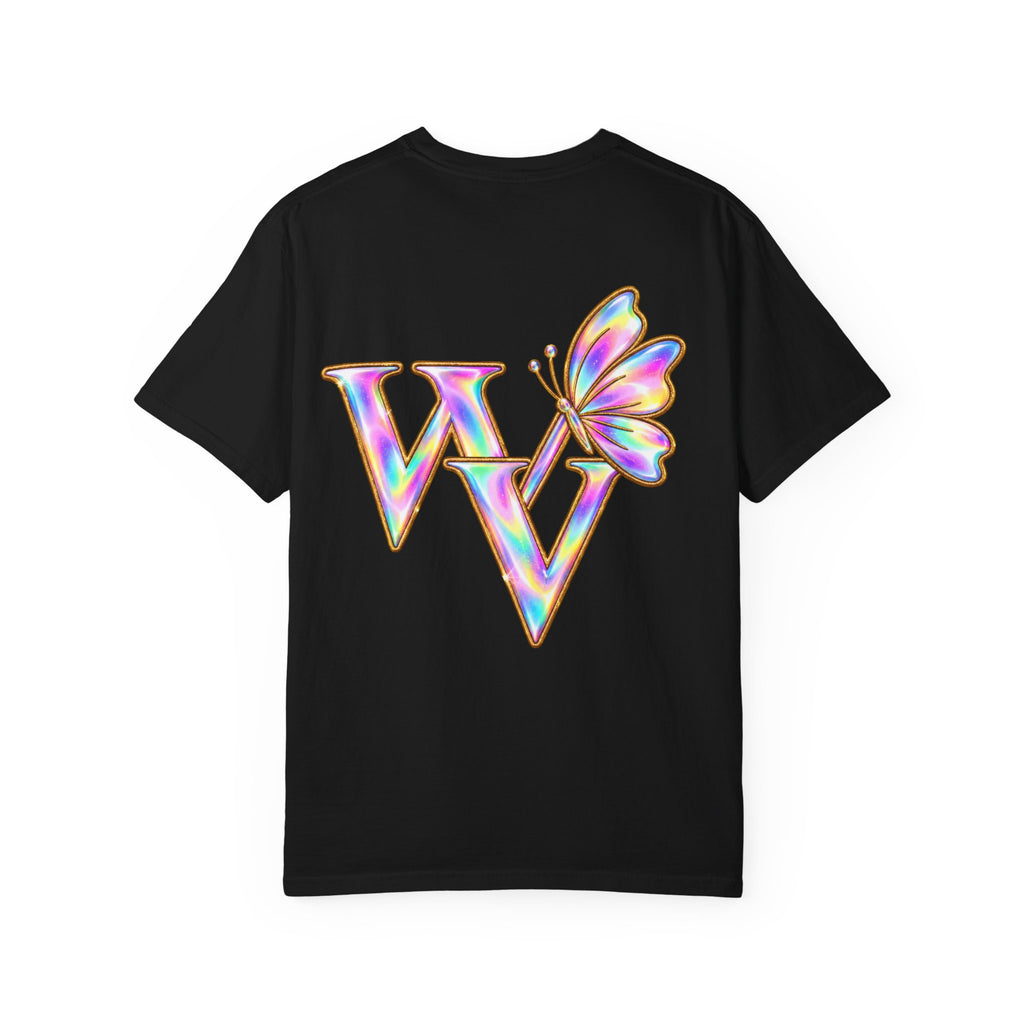 Holographic Ghost Tee — Cute Iridescent Ghost with Bow T-Shirt