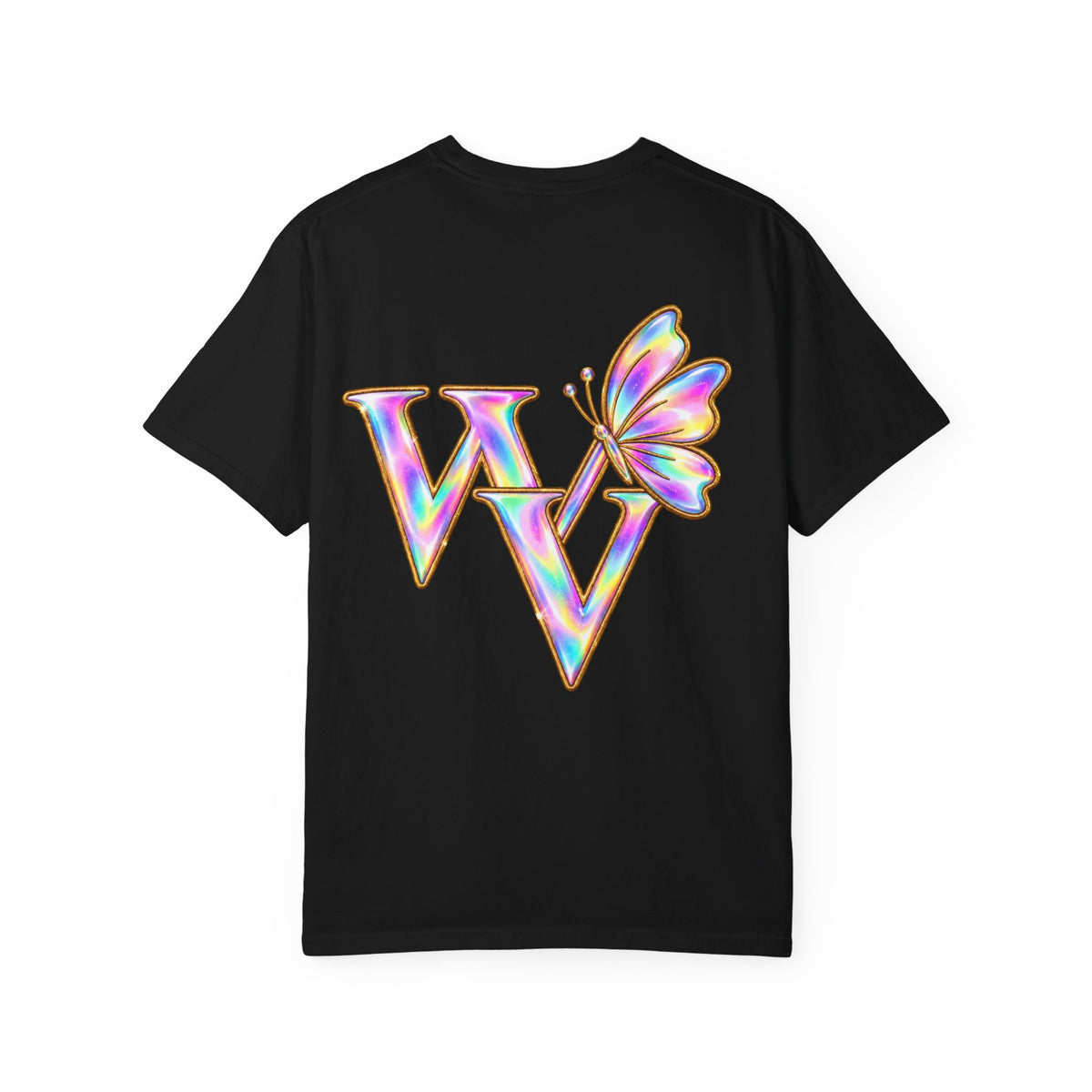 Holographic Ghost Tee — Cute Iridescent Ghost with Bow T-Shirt