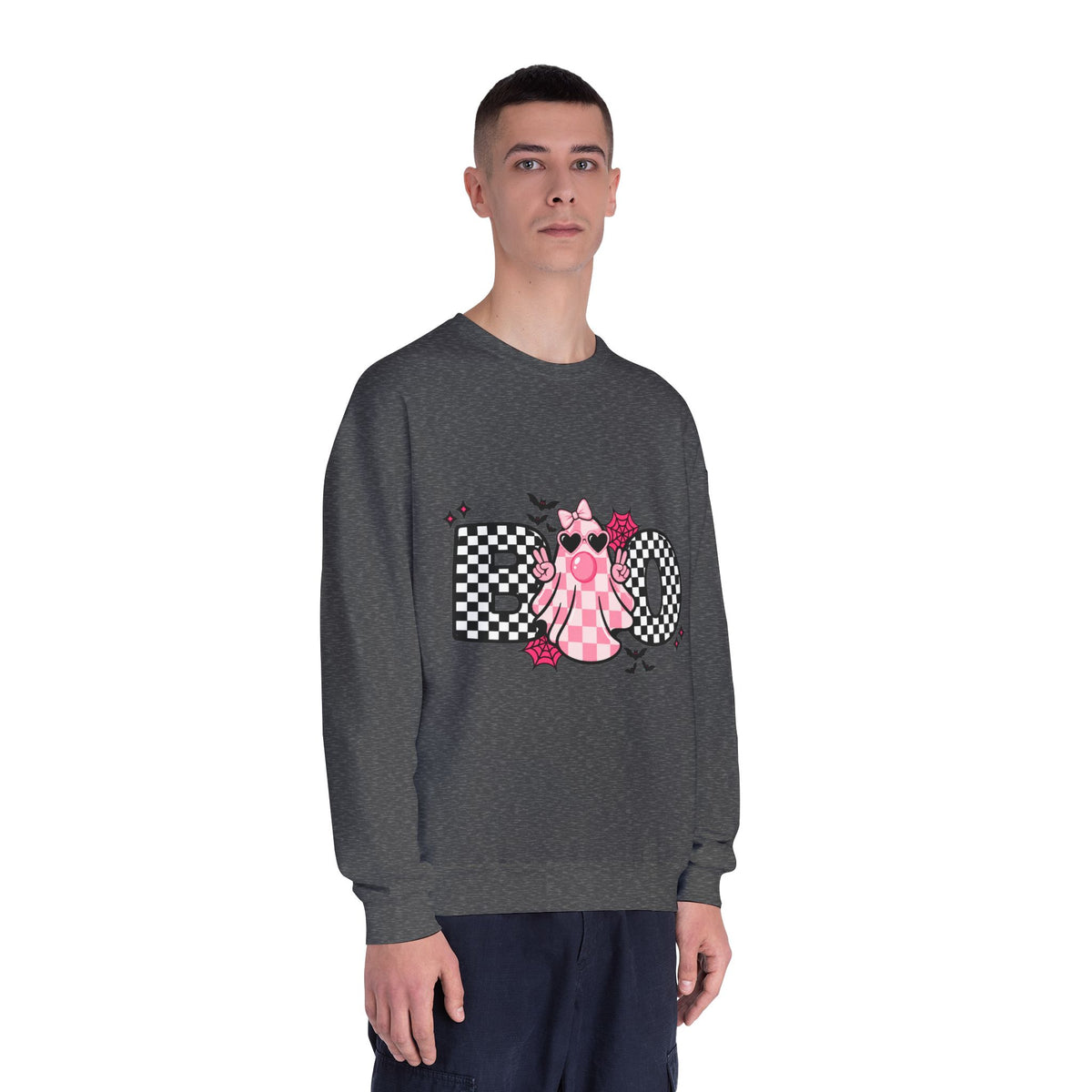 Koo Checkerboard Cat Crewneck Sweatshirt