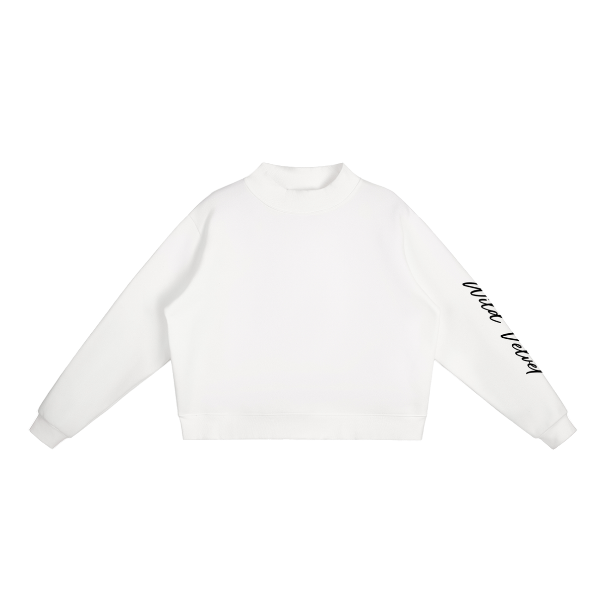 Essential Fleece Mock-Neck Crew Sweatshirt
