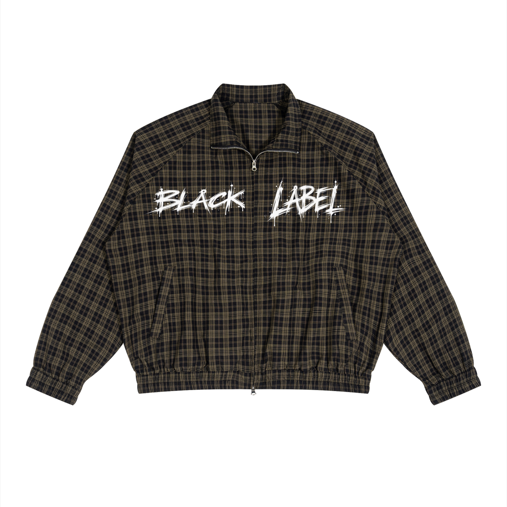 Unisex Plaid Full-Zip Track Jacket