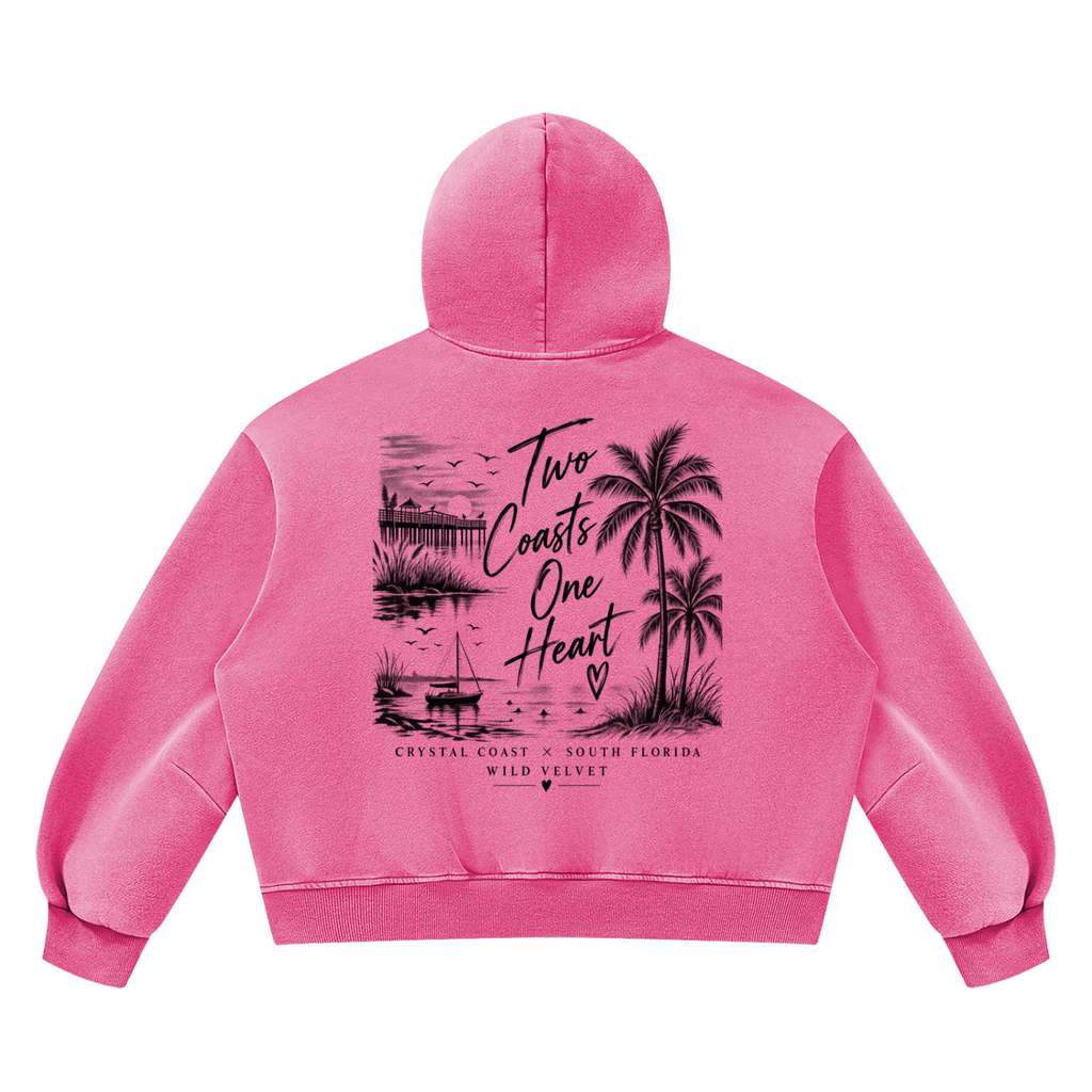 Unisex Vintage Wash Boxy Fleece Hoodie