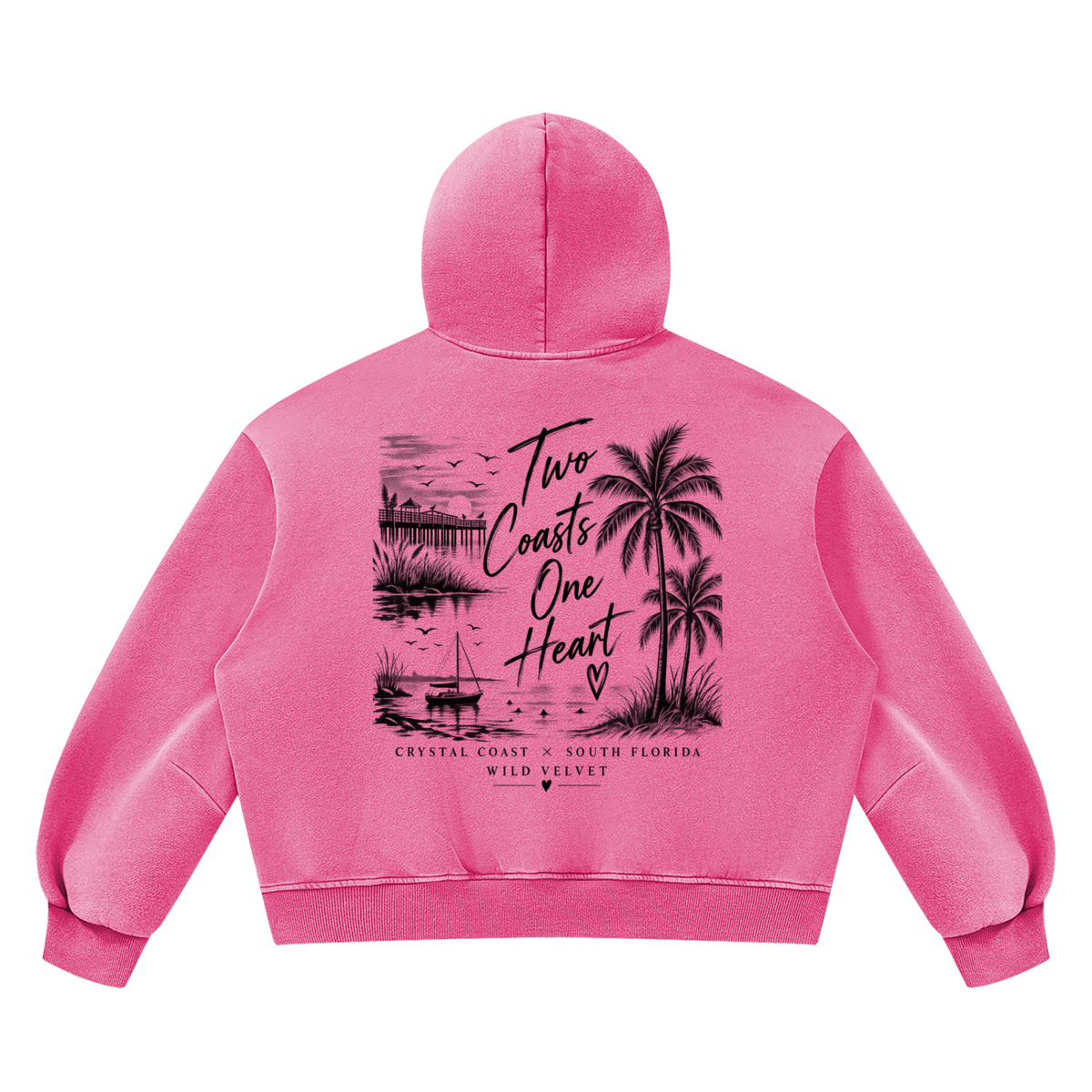 Unisex Vintage Wash Boxy Fleece Hoodie