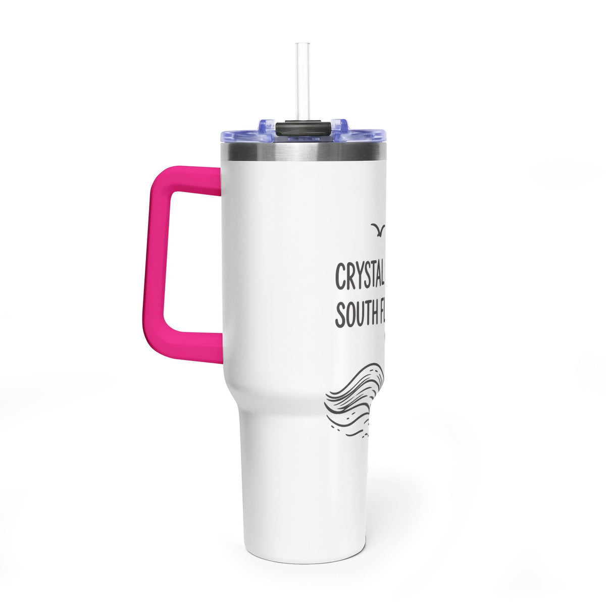 40oz Tumbler - Crystal Coast Girl South Florida Soul Vacuum Insulated Travel Mug