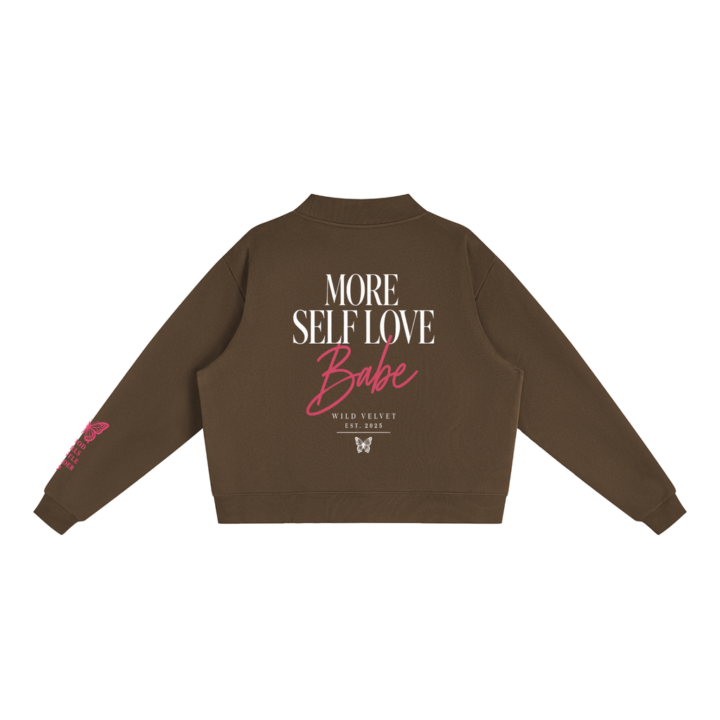 Essential Fleece Mock-Neck Crew Sweatshirt