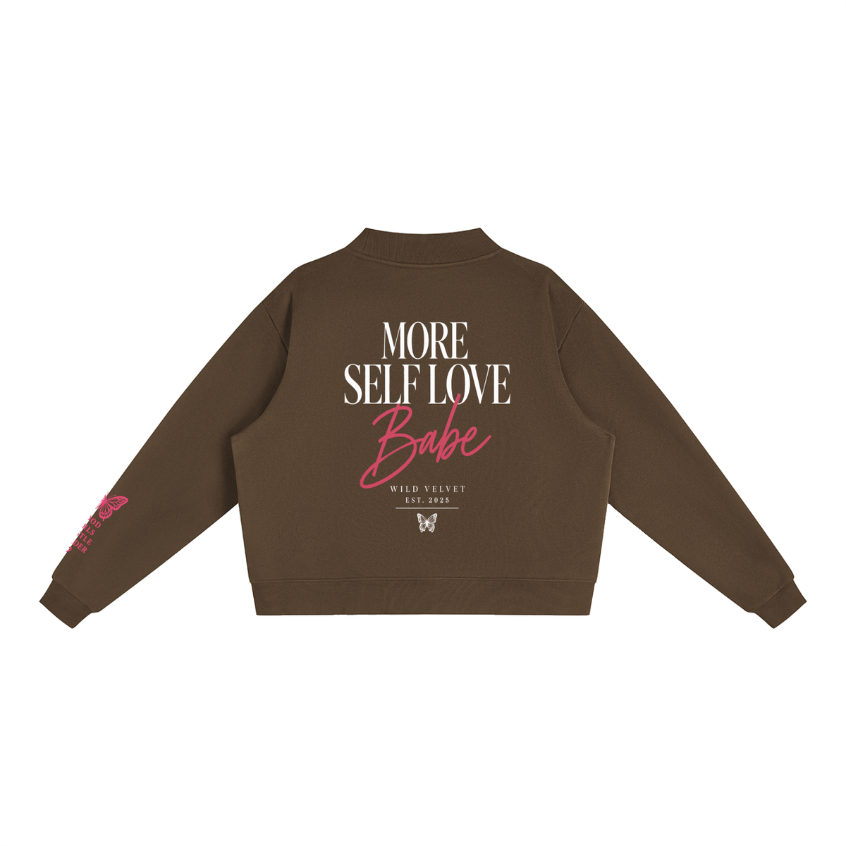 Essential Fleece Mock-Neck Crew Sweatshirt
