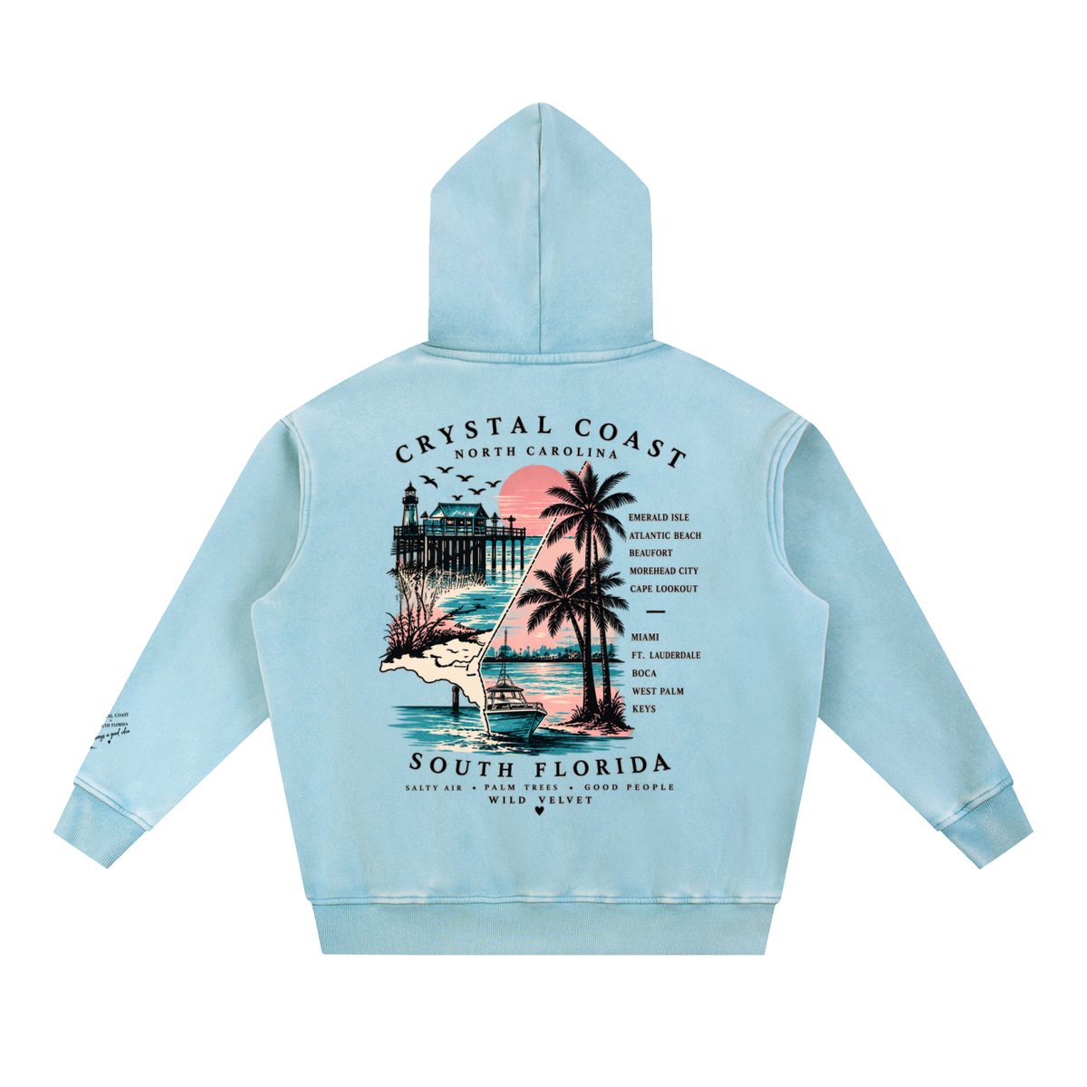 Snow Wash Fleece Oversize Hoodie