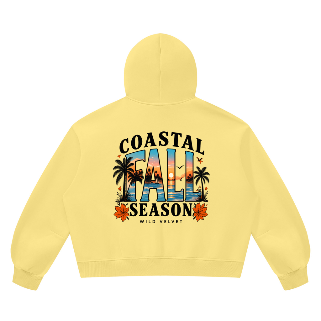 Unisex Vintage Wash Boxy Fleece Hoodie