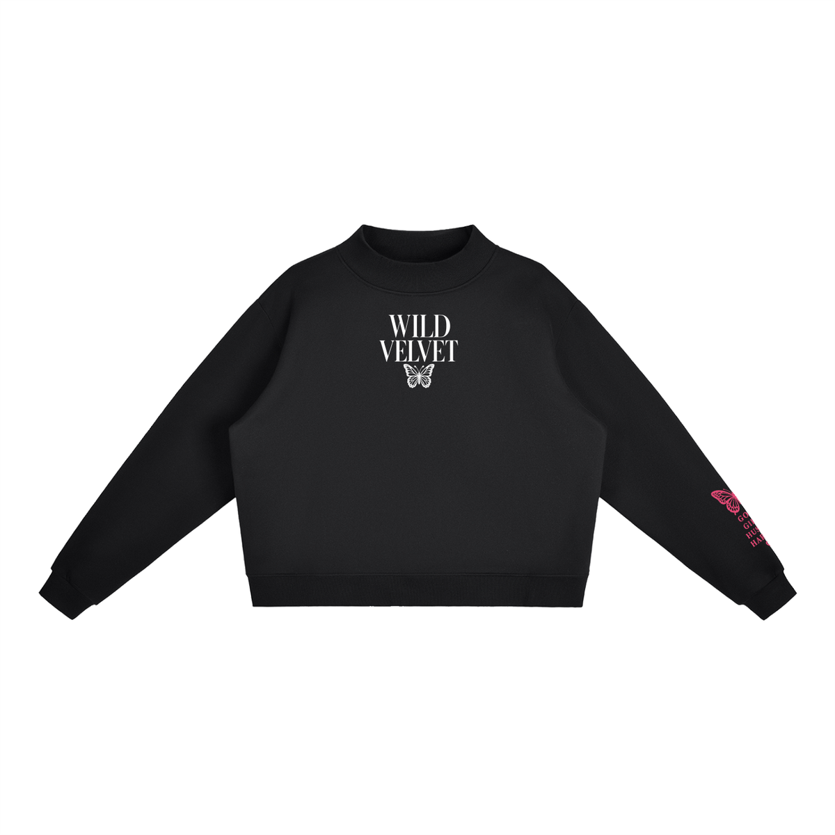 Essential Fleece Mock-Neck Crew Sweatshirt