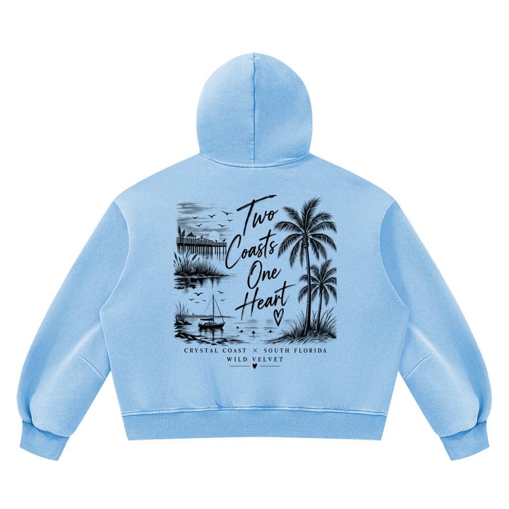 Unisex Vintage Wash Boxy Fleece Hoodie
