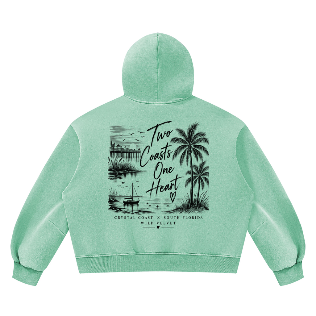 Unisex Vintage Wash Boxy Fleece Hoodie