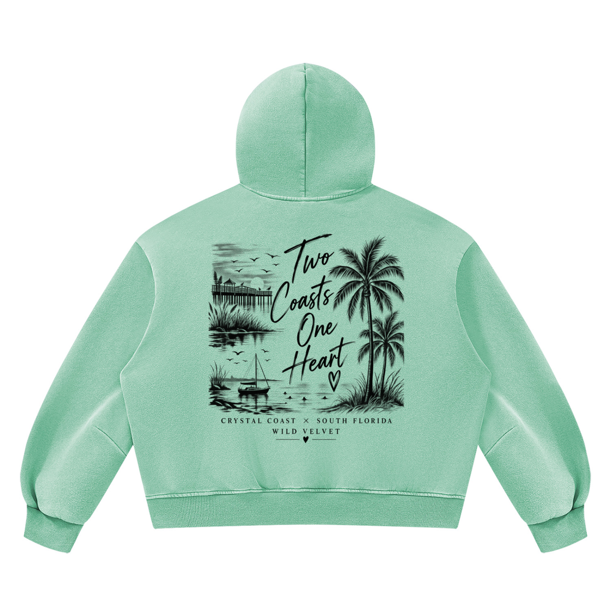 Unisex Vintage Wash Boxy Fleece Hoodie