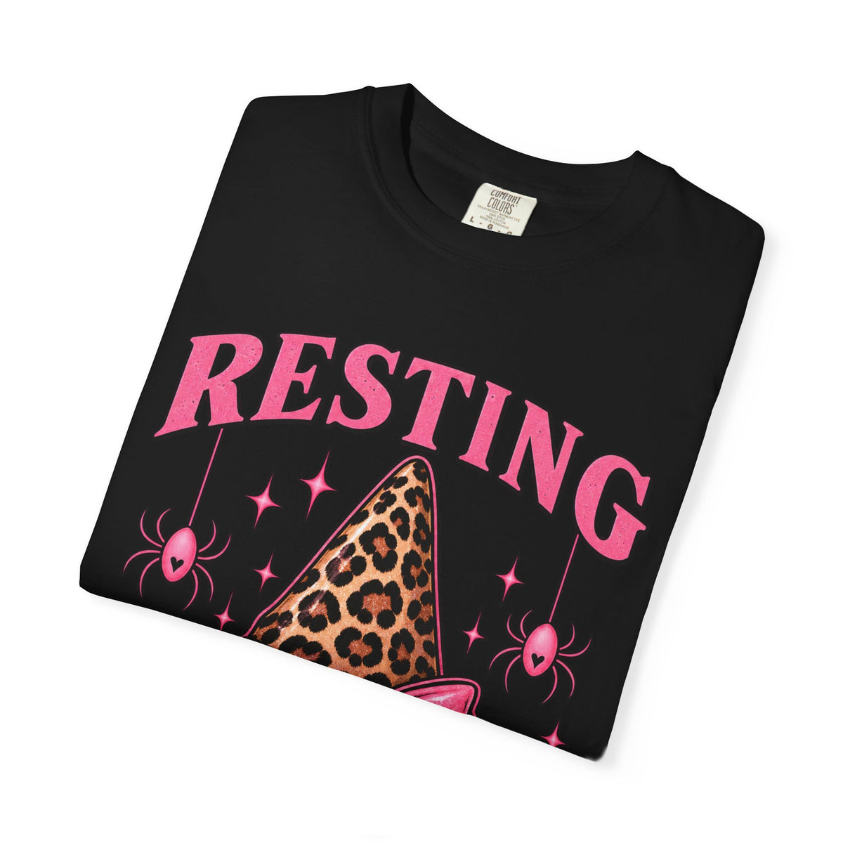 Resting Witch Face Leopard Witch Hat T-Shirt