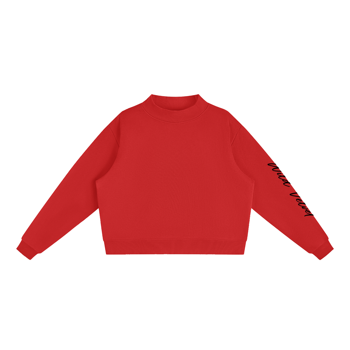 Essential Fleece Mock-Neck Crew Sweatshirt
