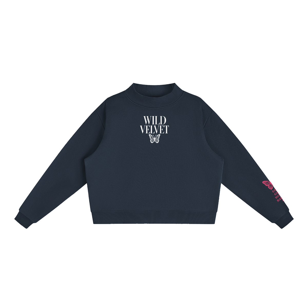 Essential Fleece Mock-Neck Crew Sweatshirt