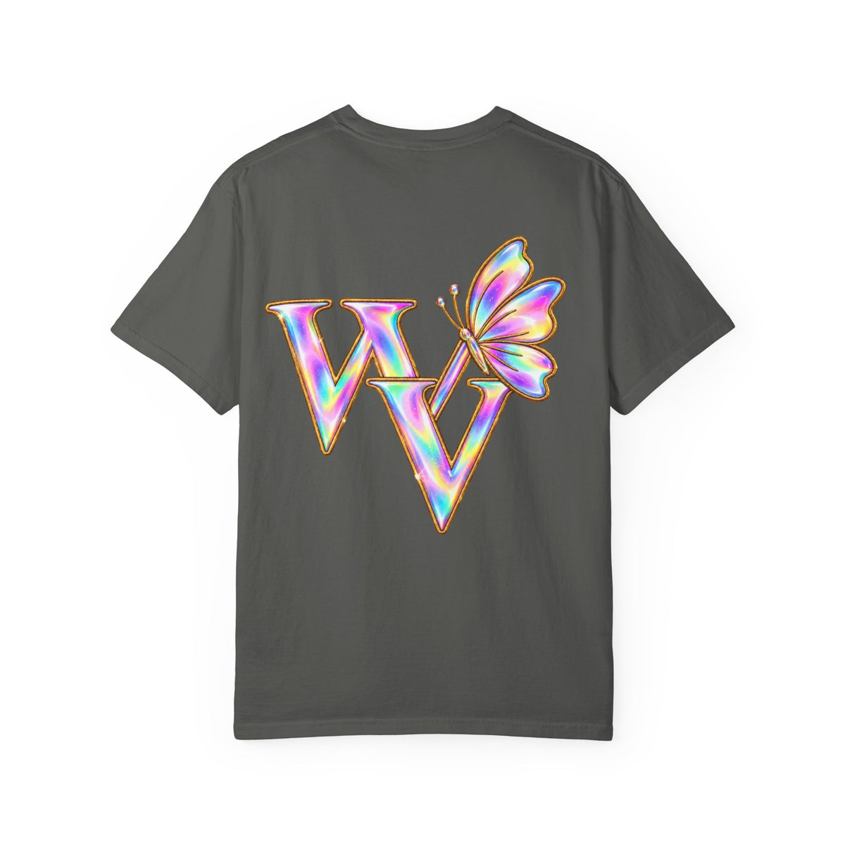 Holographic Ghost Tee — Cute Iridescent Ghost with Bow T-Shirt