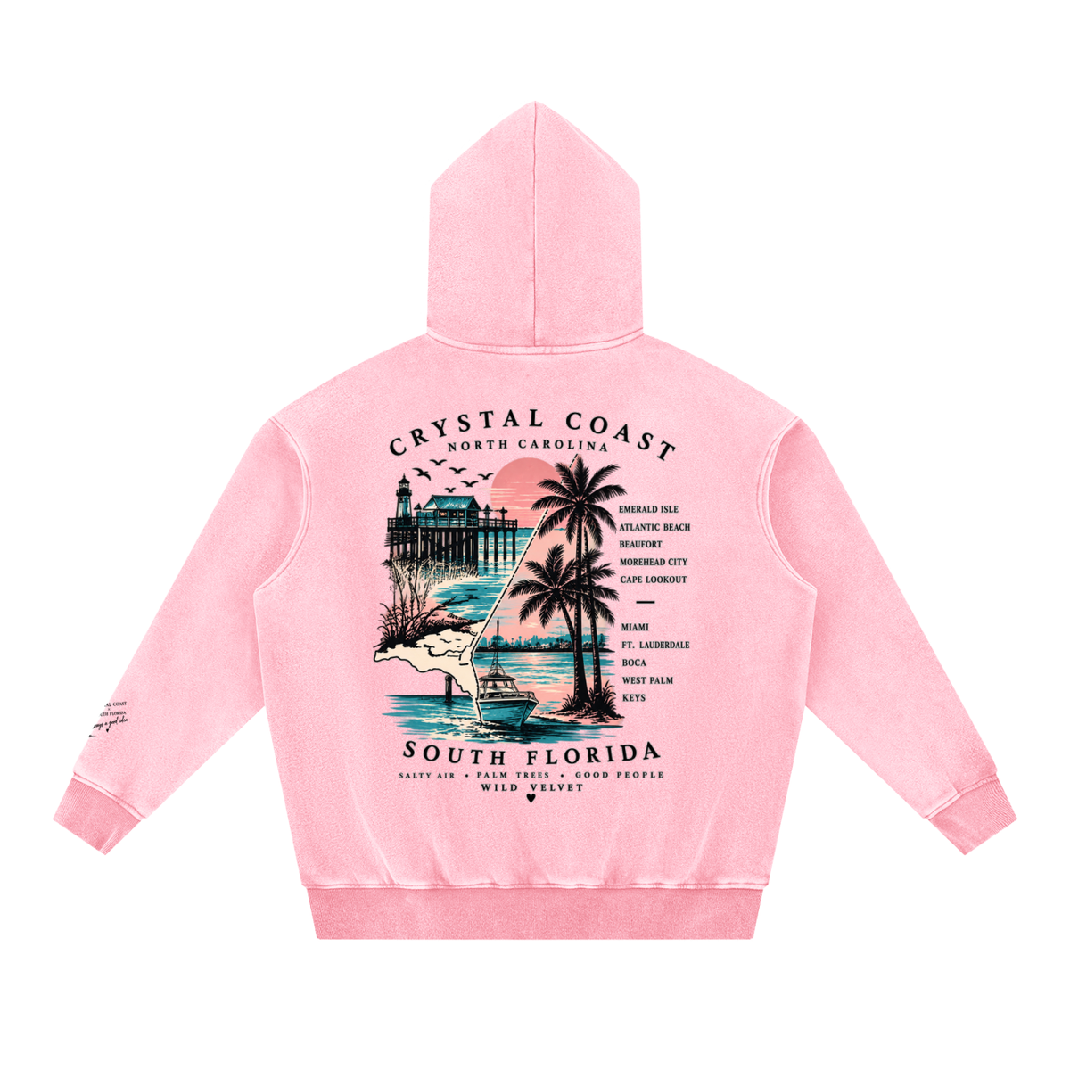 Snow Wash Fleece Oversize Hoodie