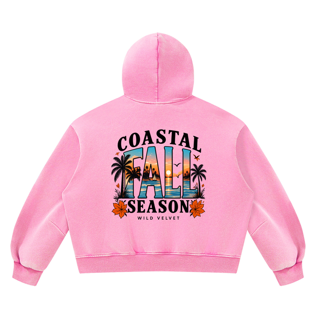 Unisex Vintage Wash Boxy Fleece Hoodie
