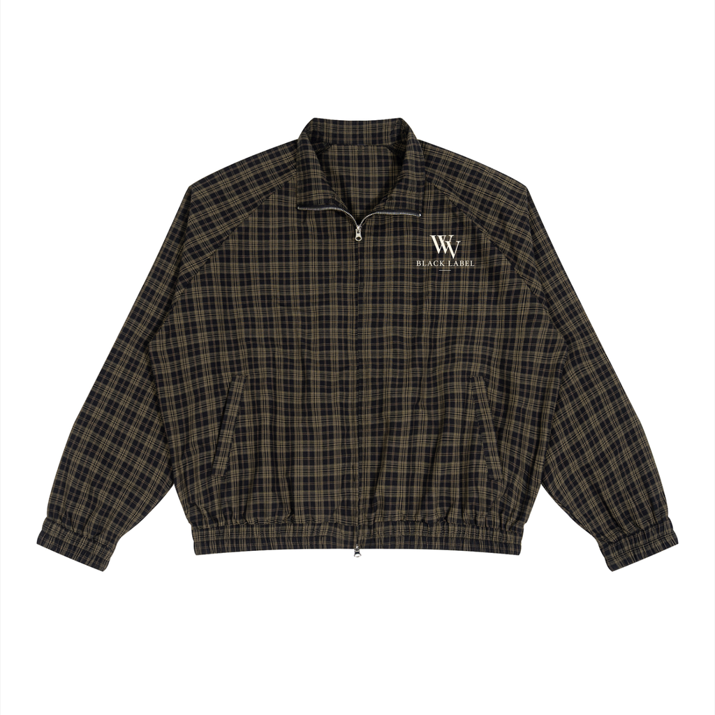 Unisex Plaid Full-Zip Track Jacket
