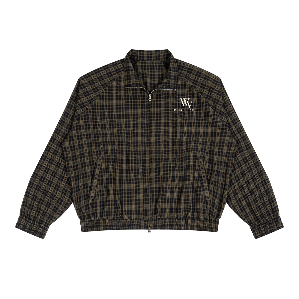 Unisex Plaid Full-Zip Track Jacket