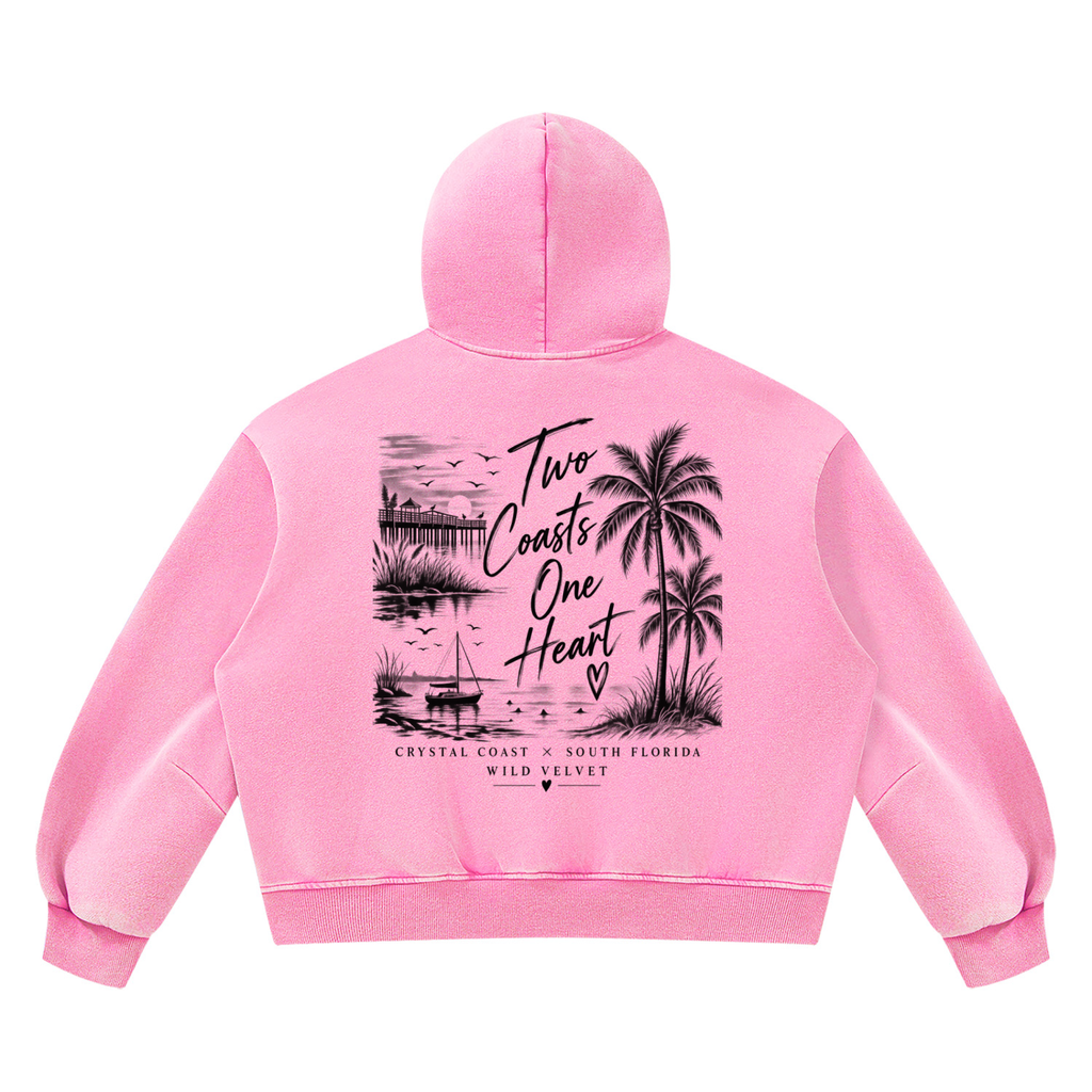 Unisex Vintage Wash Boxy Fleece Hoodie