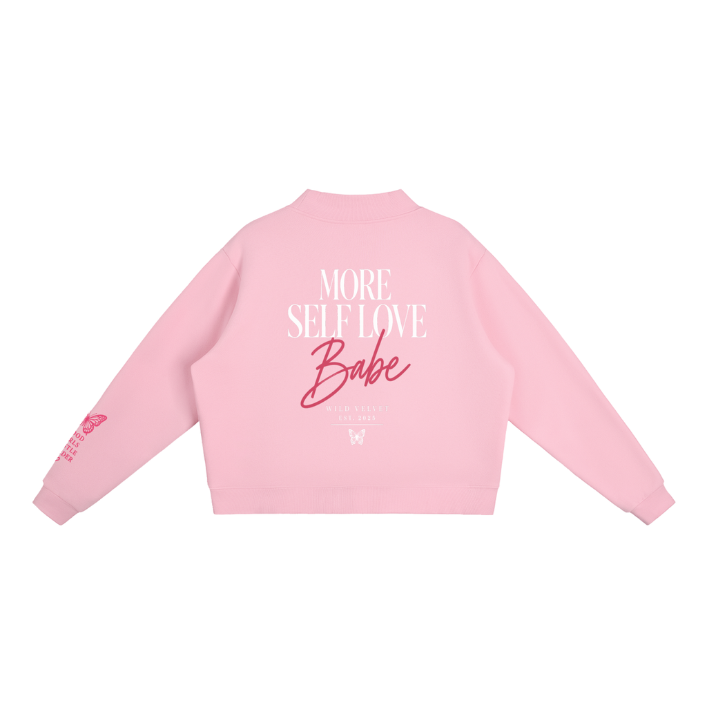 Essential Fleece Mock-Neck Crew Sweatshirt