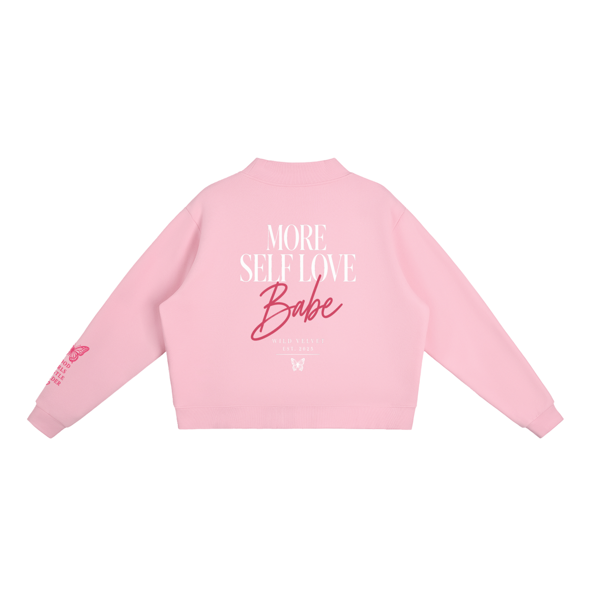 Essential Fleece Mock-Neck Crew Sweatshirt