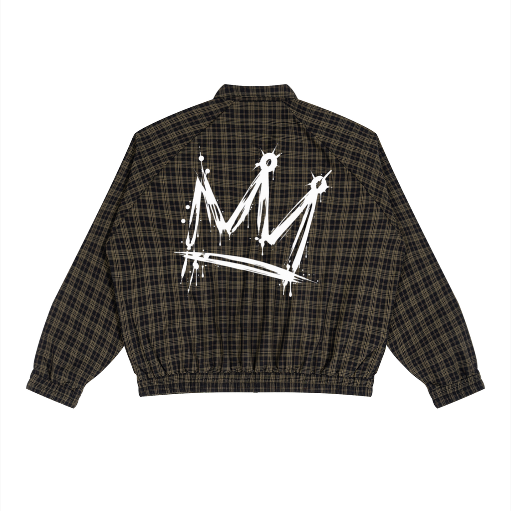 Unisex Plaid Full-Zip Track Jacket
