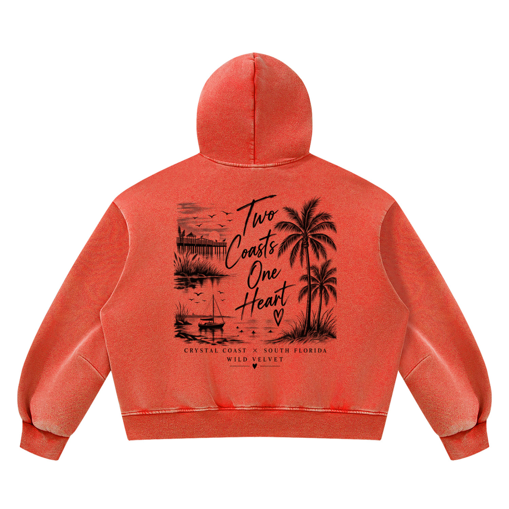 Unisex Vintage Wash Boxy Fleece Hoodie