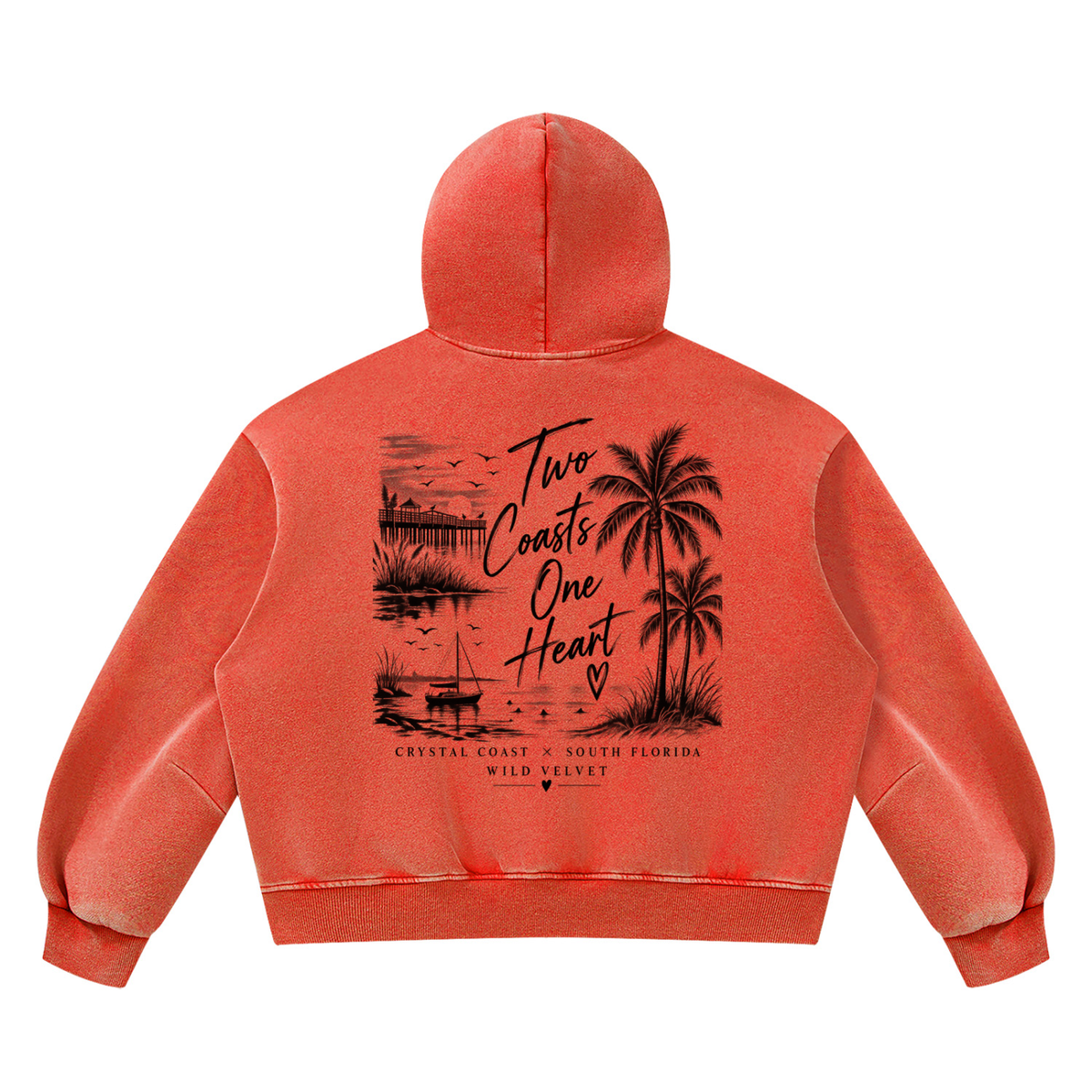 Unisex Vintage Wash Boxy Fleece Hoodie