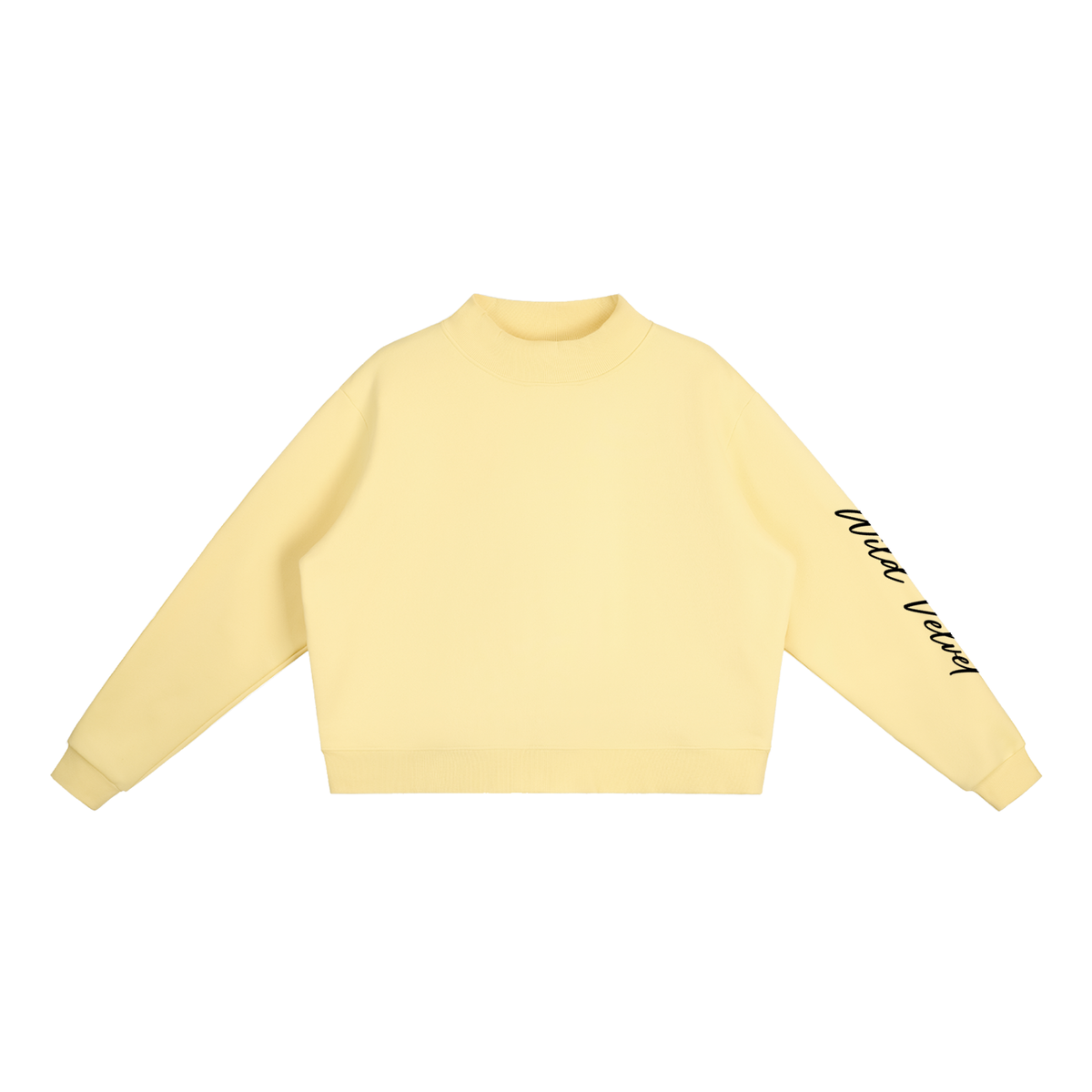 Essential Fleece Mock-Neck Crew Sweatshirt