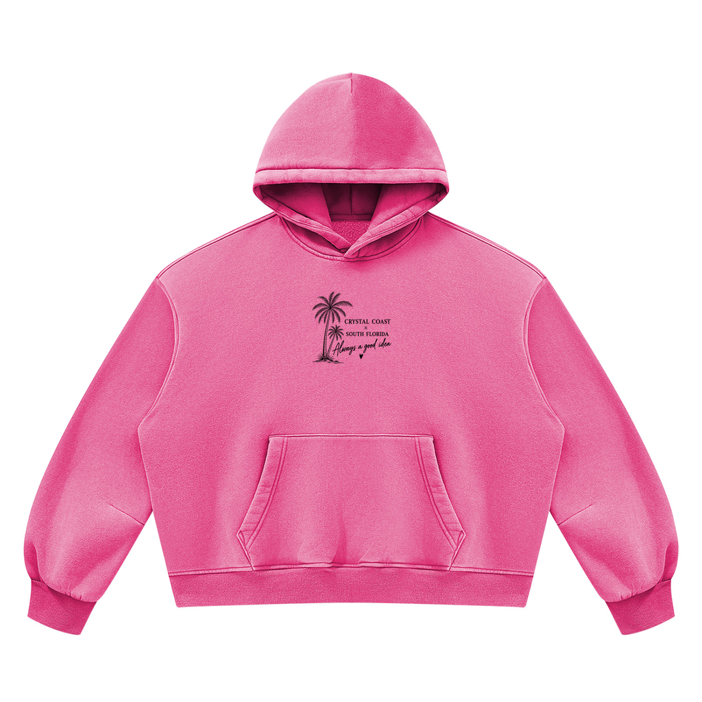 Unisex Vintage Wash Boxy Fleece Hoodie