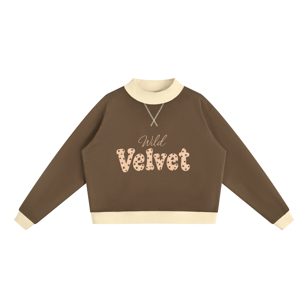 Women’s Mock Neck Crewneck Sweatshirt