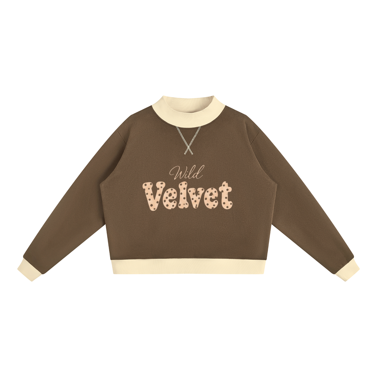 Women’s Mock Neck Crewneck Sweatshirt