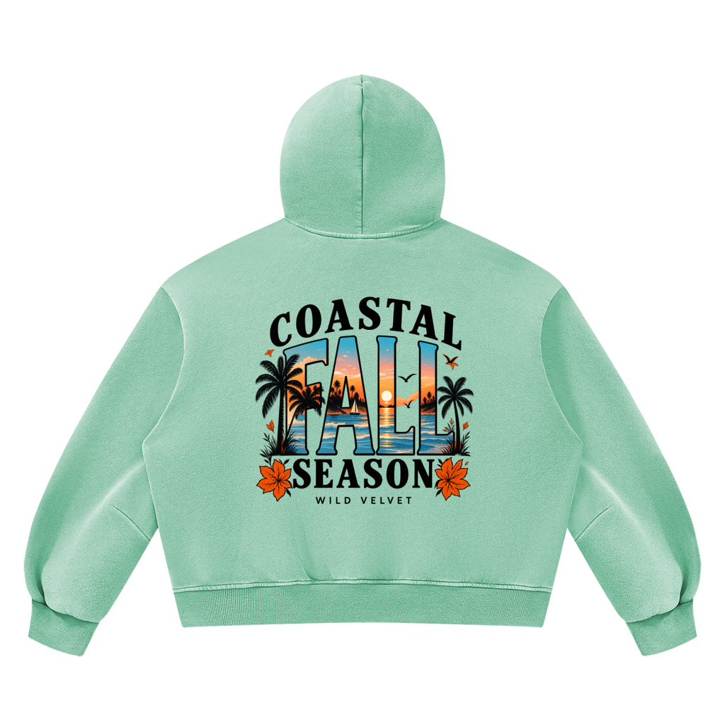 Unisex Vintage Wash Boxy Fleece Hoodie