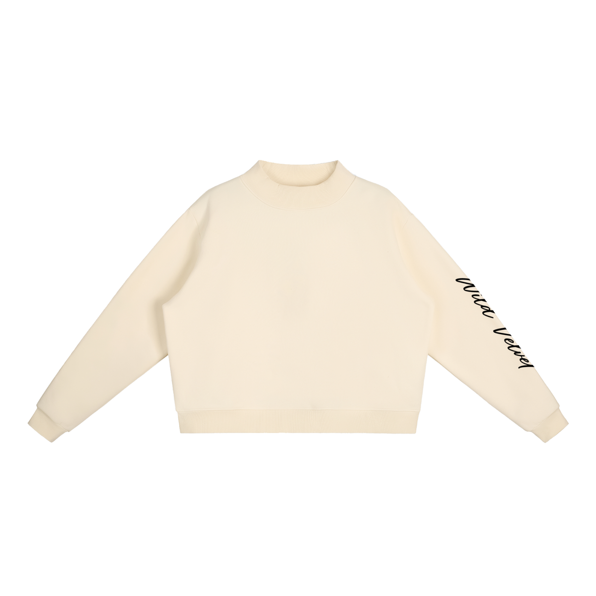 Essential Fleece Mock-Neck Crew Sweatshirt