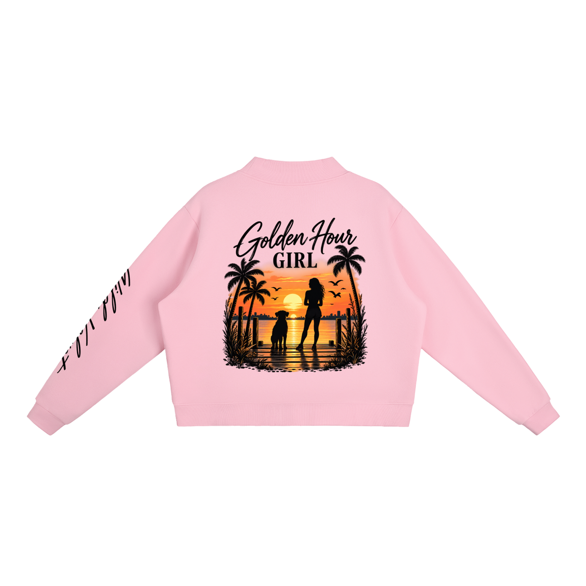 Essential Fleece Mock-Neck Crew Sweatshirt