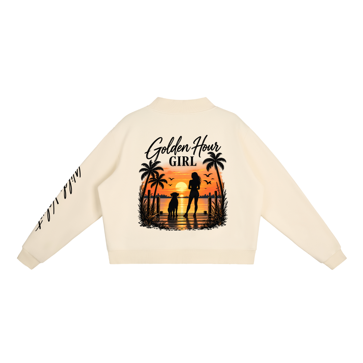 Essential Fleece Mock-Neck Crew Sweatshirt